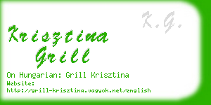 krisztina grill business card